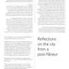 Reflections on the city from a post-flaneur by Ruth Maclennan